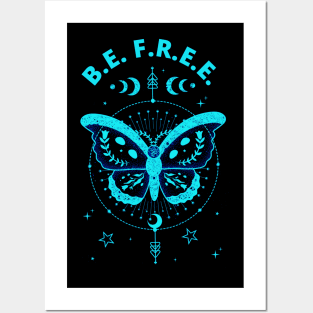 Blue Butterfly - Be Free Posters and Art